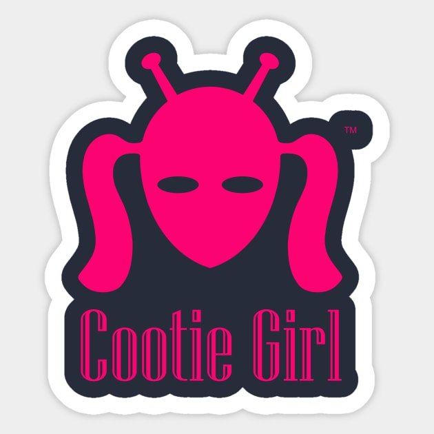 Cootie Girl   Hot Pink Sticker by patrou